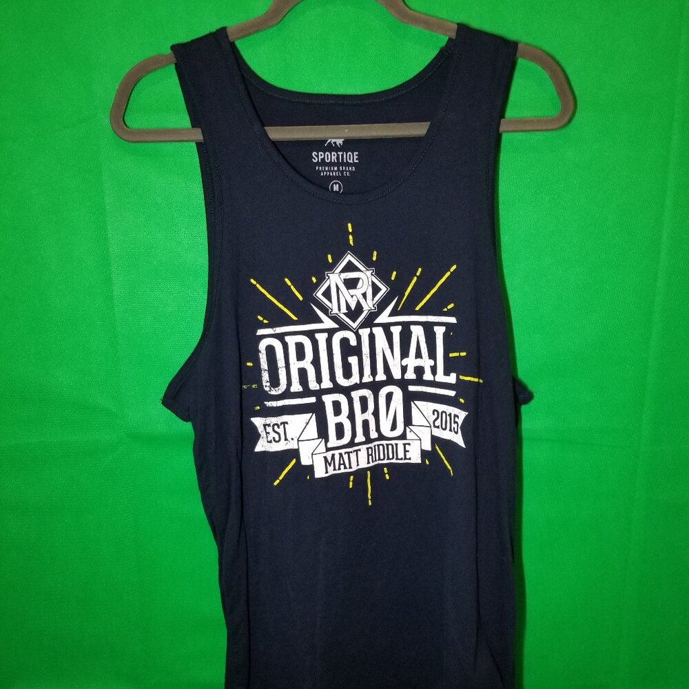 Matt Riddle Original Bro Navy Tank Top Mens Medium Sportiqe Wrestling
